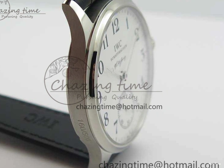 MIROTIME 0423 Durable Portuguese Fa Jones IW544202 SS GSF 1:1 Best Edition White Dial On Leather Strap 7229